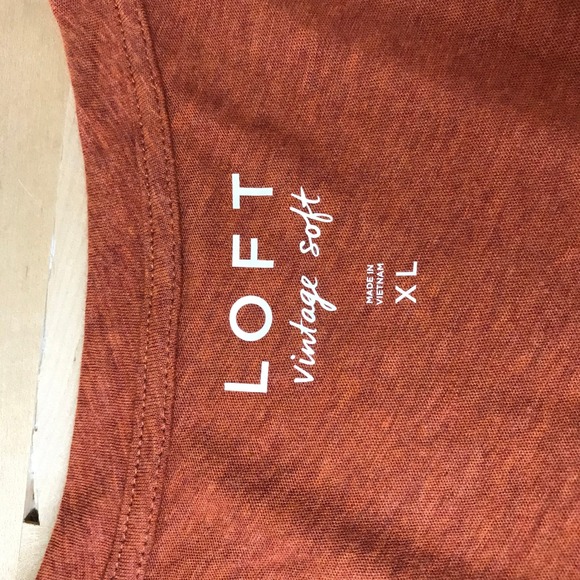 LOFT vintage soft burnt orange tiered babydoll tunic tank top XL - Picture 7 of 8